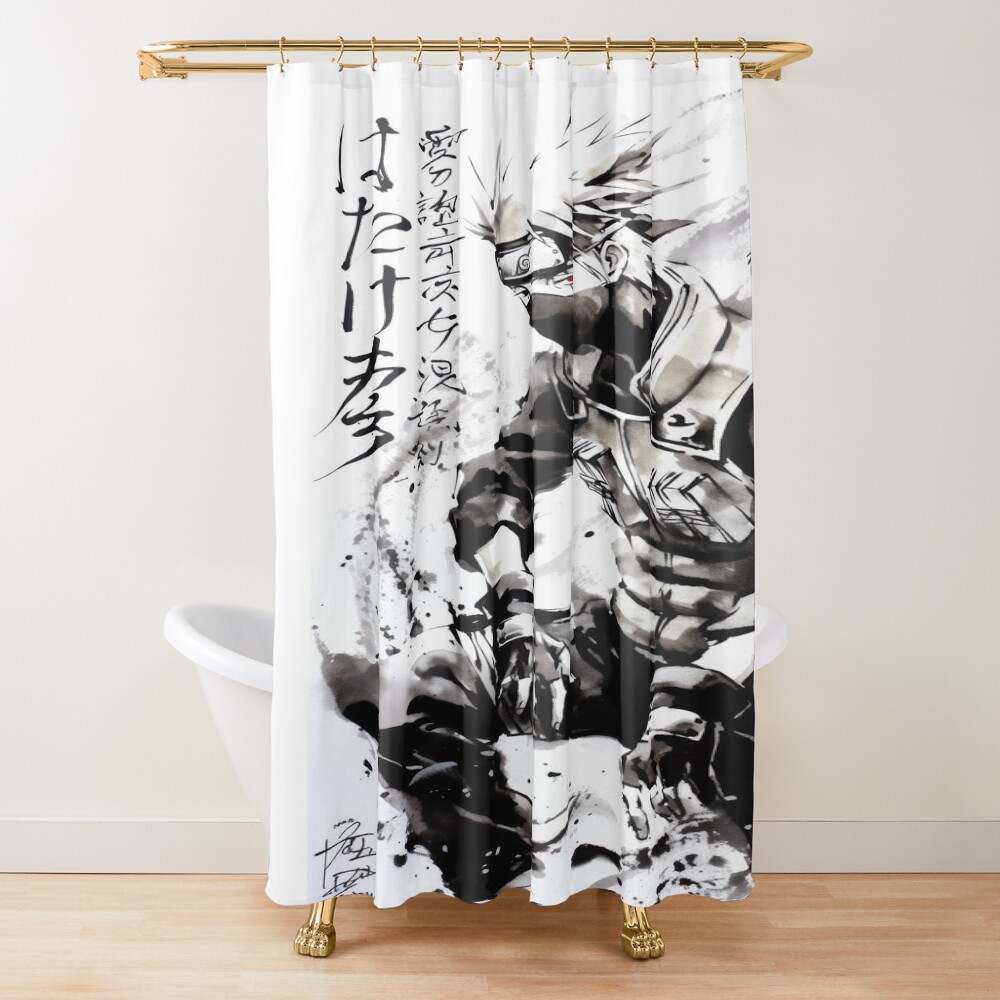 Kakashi Sumi E Shower Curtain