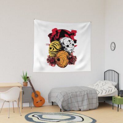 Masked Spiral Chaos Warrior Tapestry