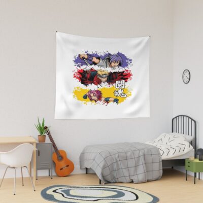 Naruto Anime Characters Color Splash Art Tapestry