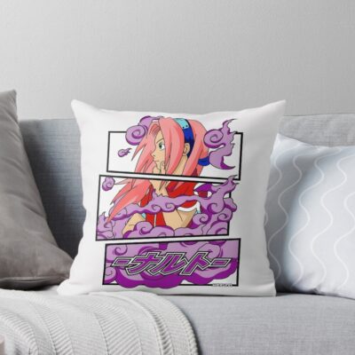 The Fierce Blossom Haruno Throw Pillow