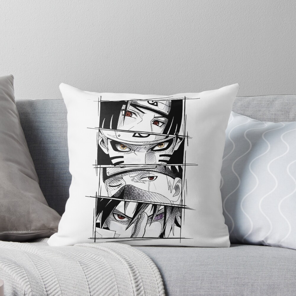 The Eyes That Shaped The Fate Of The Shinobi World Throw Pillow