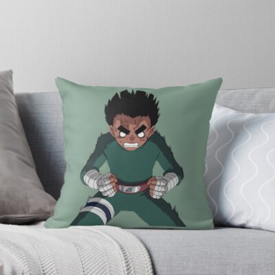 Strong Ninja Rock Lee Throw Pillow