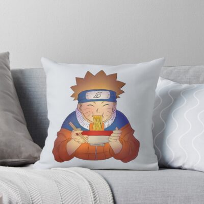Doodle Ramem Boy Uzumaki Naruto Throw Pillow