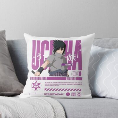 Uchiha Sasuke Streetwear Throw Pillow