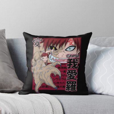 The Sand Demon Who Found Redemption Gaara Throw Pillow