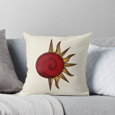 Doodle Sun Throw Pillow