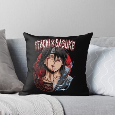 Itachi X Sasuke Throw Pillow