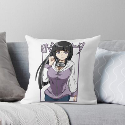 The Cute Girl Hyuga Hinata Throw Pillow