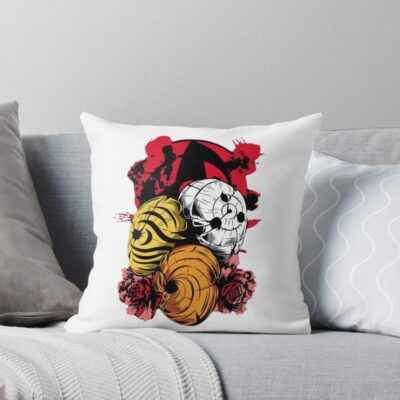 Masked Spiral Chaos Warrior Throw Pillow