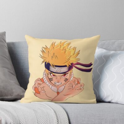 Classic Kyuubi Naruto Uzumaki Throw Pillow
