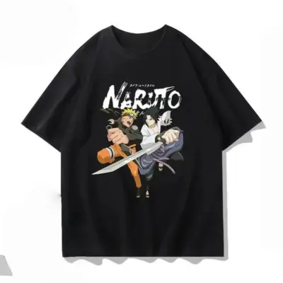 Naruto Uzumaki and Sasuke Uchiha Naruto Anime T-shirt